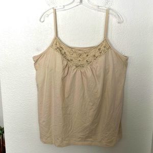CAMISOLE TOP BY SONOMA LIGHT TAN SIZE 3X NEVER WORN NWOT EXCELLENT COND.